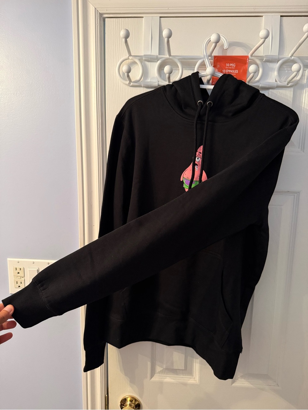 SpongeBob Squarepants Black Hoodie with Pink Patrick Star Graphic - Picture 7 of 10